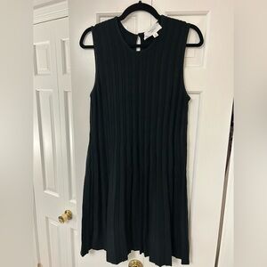 Pomander Place Black Sleeveless Ribbed Midi Dress